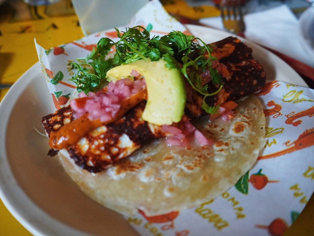 Shrimp taco in Mexico City itinerary
