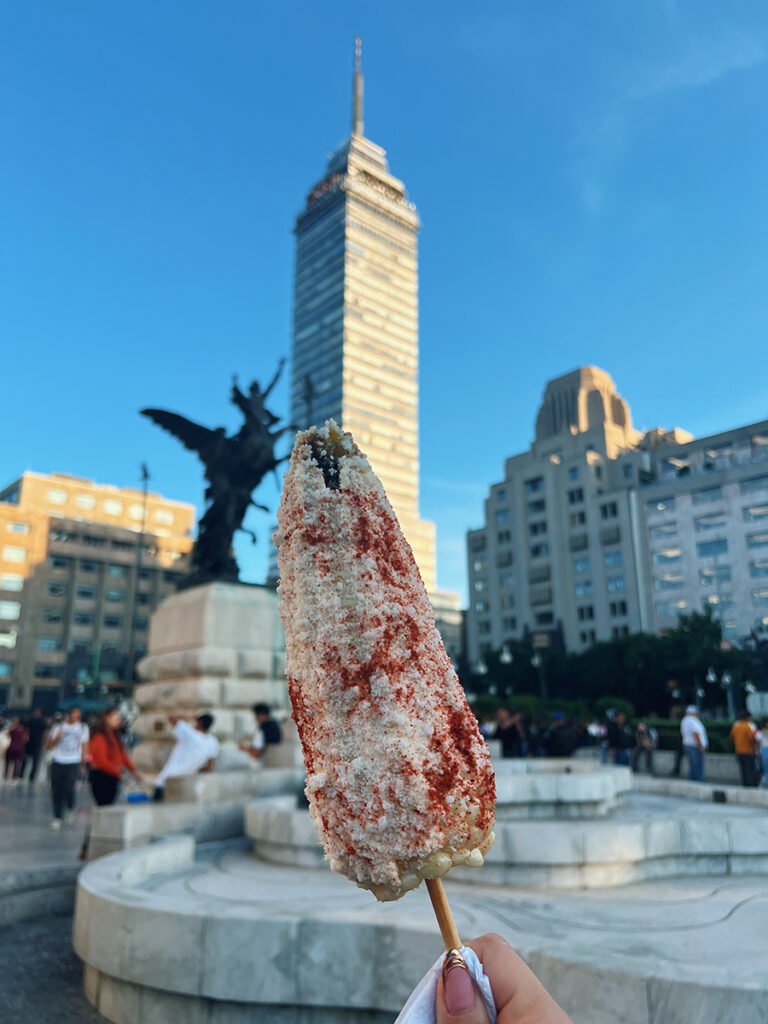 Corn on the cob in Mexico City itinerary