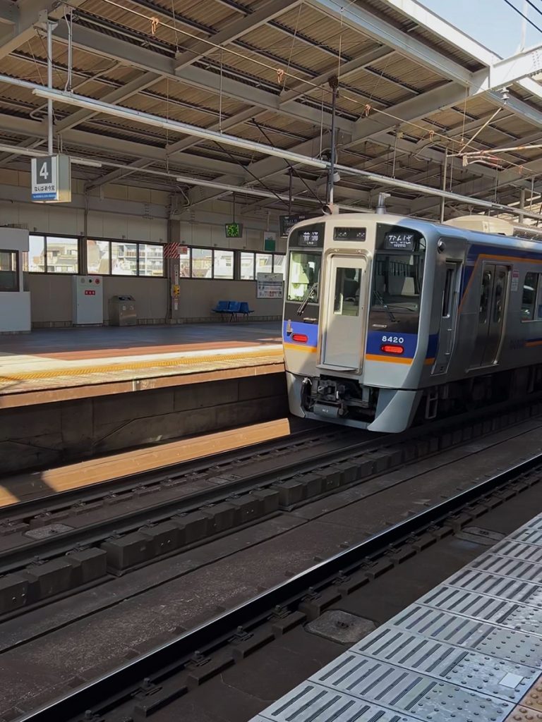 Image of train on train tracks in Japan featured in a Japan transportation guide