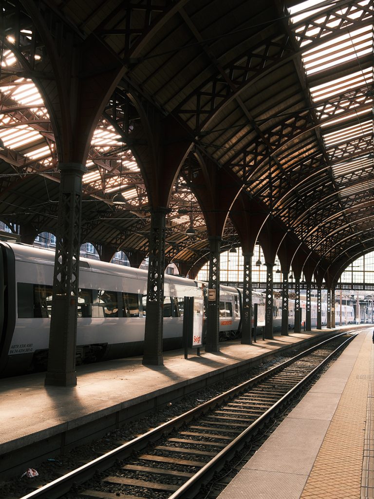 Image of a train station in Copenhagen featured in a three-day Copenhagen itinerary blog post.